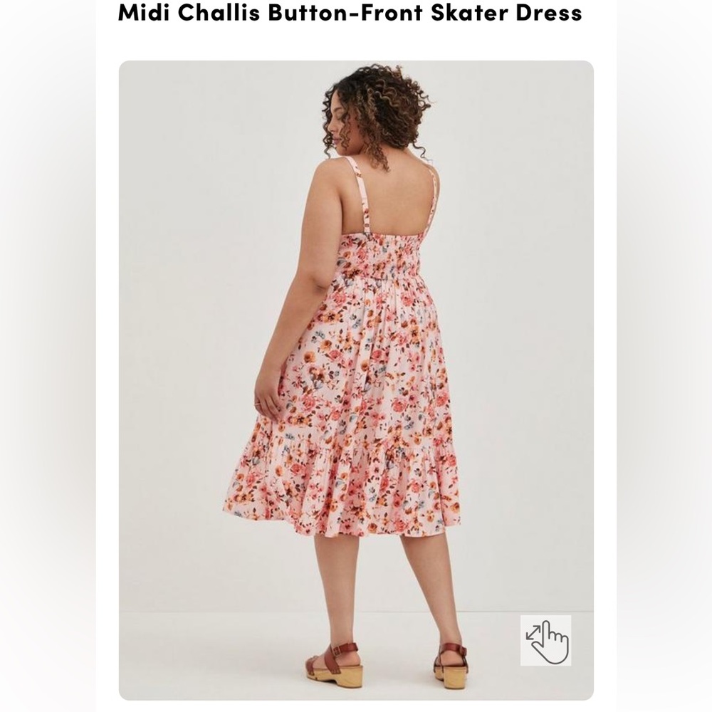 torrid Pink Floral Midi Sundress - Picture 3 of 10